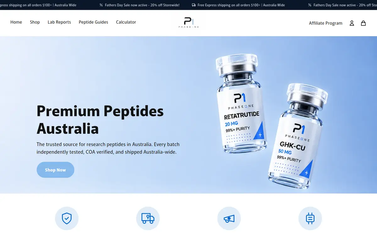 PhaseOne AUS homepage at desktop width