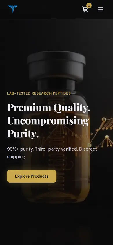 Ultima Labs (now Ultima Life) homepage at phone width